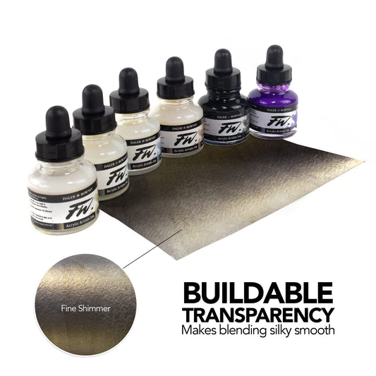 FW. Shimmering Acrylic Ink (Set of 6)