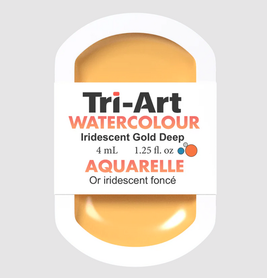 Tri-Art Watercolour 4mL Pan, Iridescent Gold Deep (Series 2)