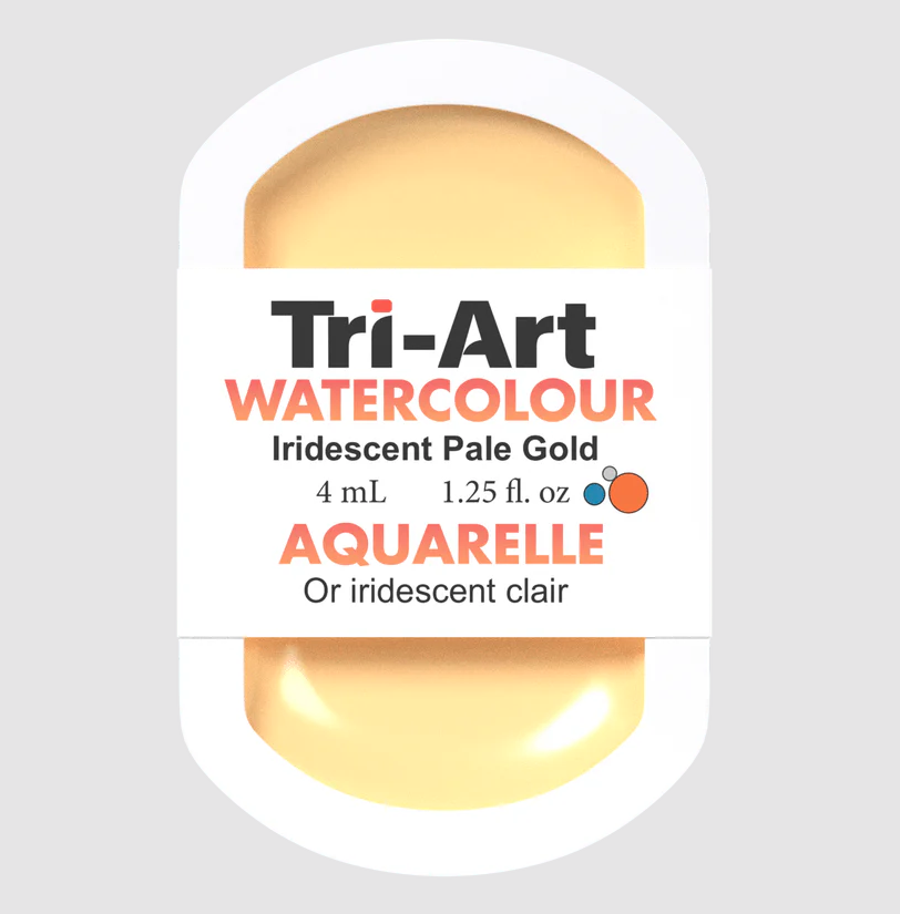 Tri-Art Watercolour 4mL Pan, Iridescent Pale Gold (Series 1)