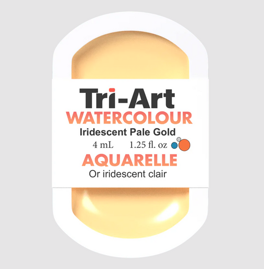 Tri-Art Watercolour 4mL Pan, Iridescent Pale Gold (Series 1)