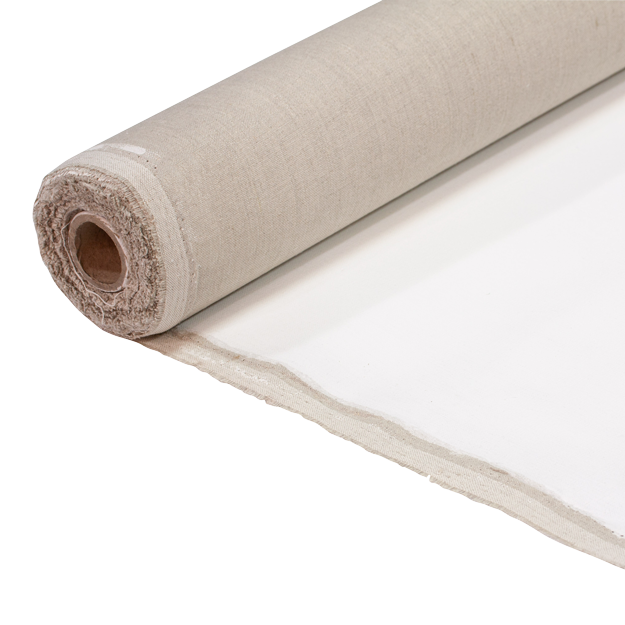 Fine 100% Linen Canvas Roll, Triple-Primed