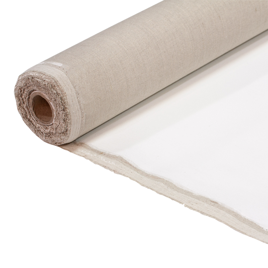 Fine 100% Linen Canvas Roll, Triple-Primed