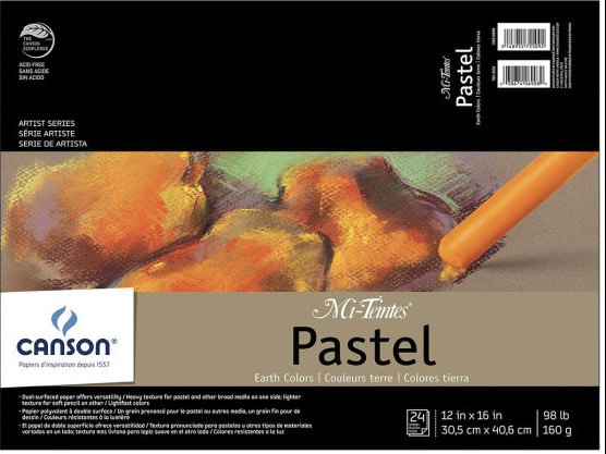 PAPER - Canson Mi -Teintes Pastel Paper Pad  12&quot; x 16&quot; 160g