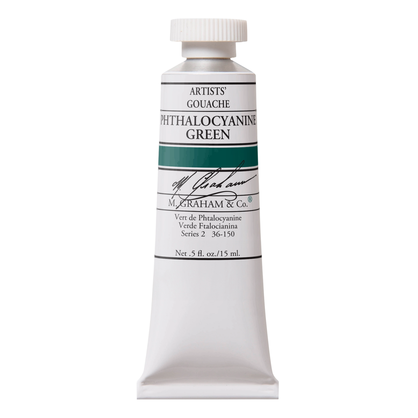 M. GRAHAM Artists' Gouache Phthalocyanine Green (15ml)