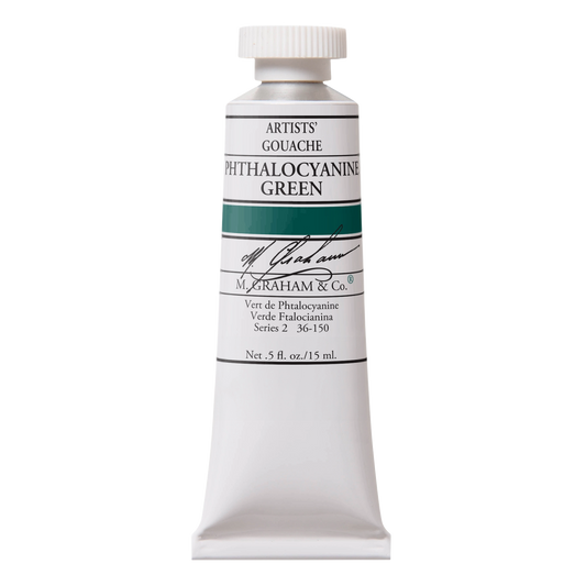 M. GRAHAM Artists' Gouache Phthalocyanine Green (15ml)