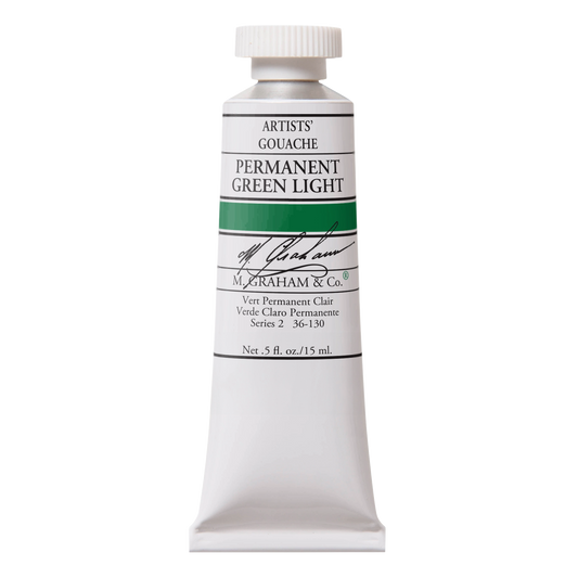 M. GRAHAM Artists' Gouache Permanent Green Light (15ml)