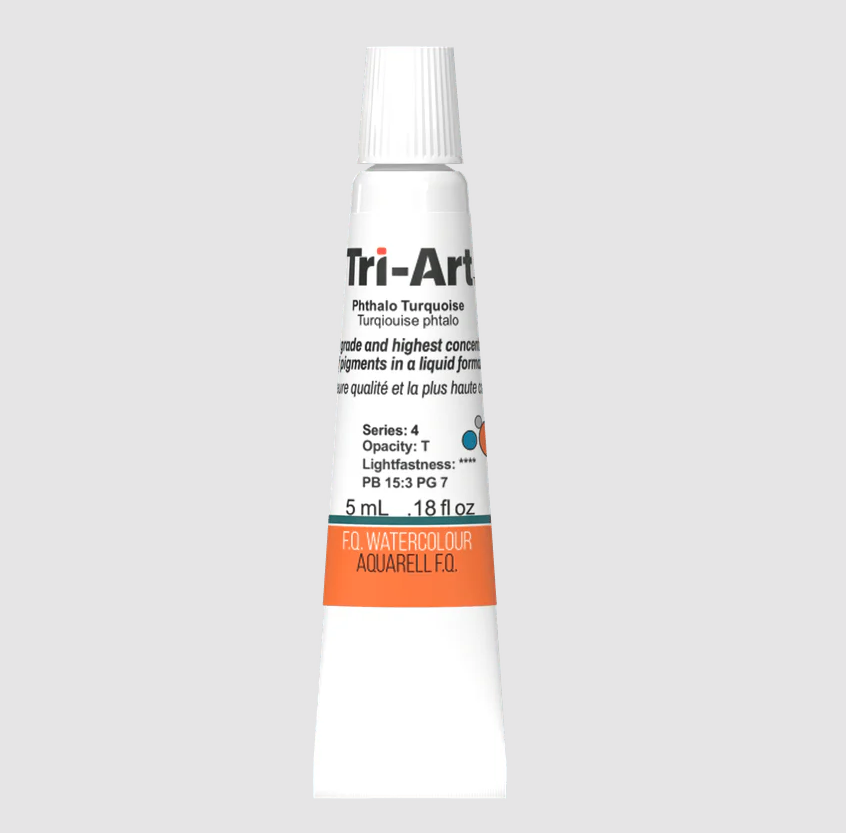 Tri-Art Watercolour 5ml Tube, Phthalo Turquoise (Series 1)