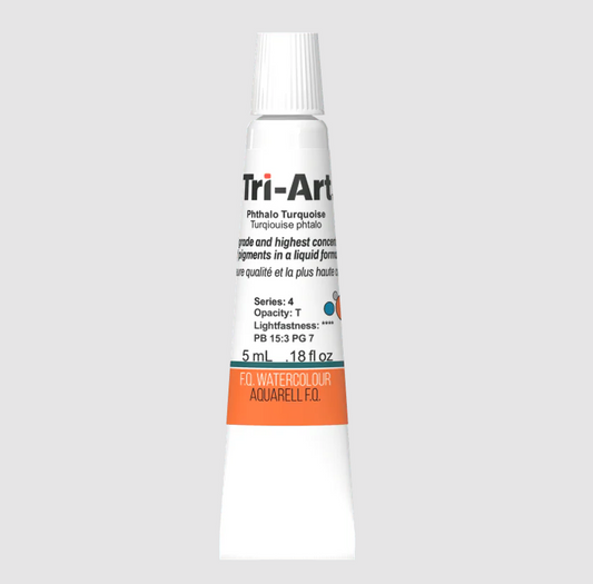 Tri-Art Watercolour 5ml Tube, Phthalo Turquoise (Series 1)