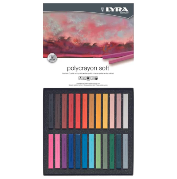 Lyra Polycrayon Soft Pastel (Set of 24)