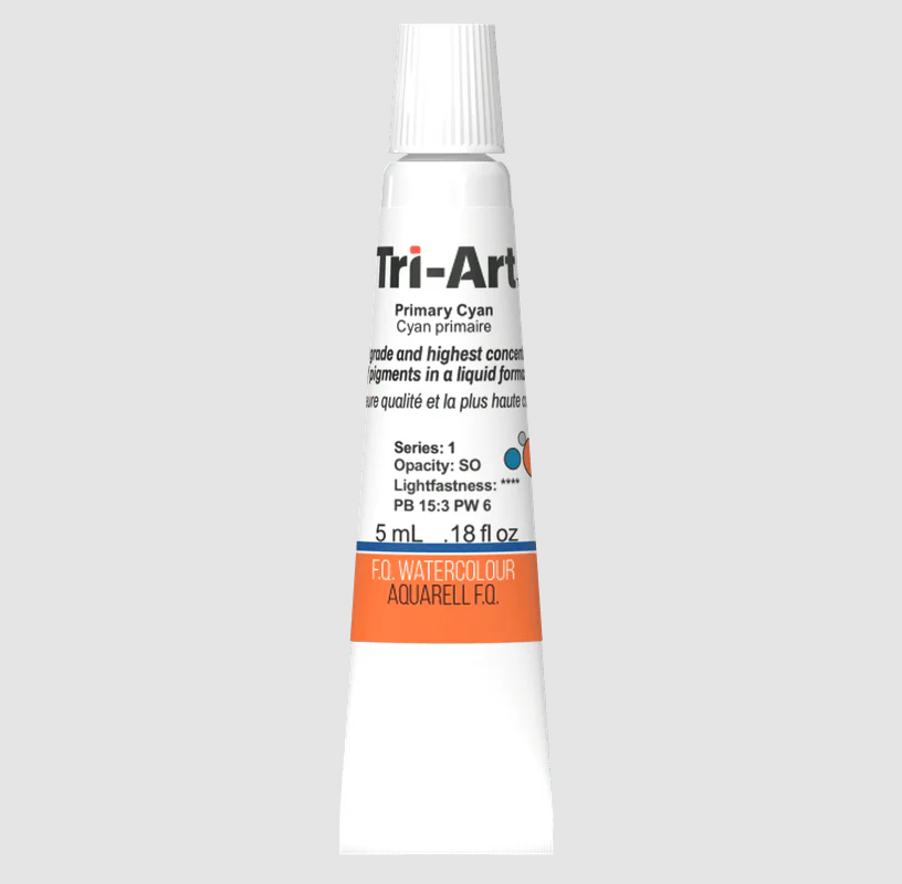 Tri-Art Watercolour 5ml Tube, Primary Cyan (Series 1)