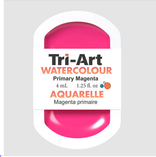 Tri-Art Watercolour 4mL Pan, Primary Magenta (Series 1)
