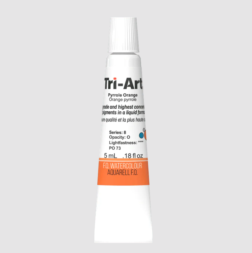 Tri-Art Watercolour 5ml Tube, Pyrrole Orange (Series 3)