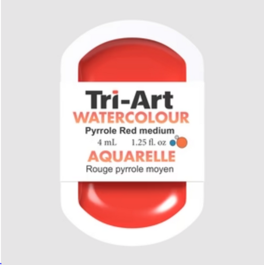 Tri-Art Watercolour 4mL Pan, Pyrrole Red Medium (Series 2)