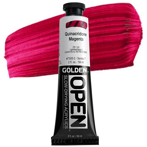 GOLDEN Open Slow Drying Quinacridone Magenta (2 fl oz.)
