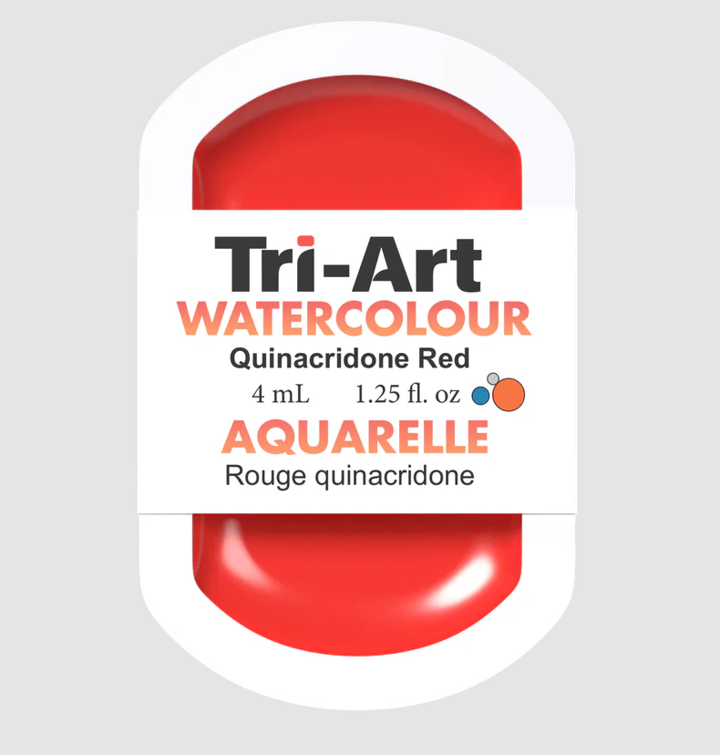 Tri-Art Watercolour 4mL Pan, Quinacridone Red (Series 2)