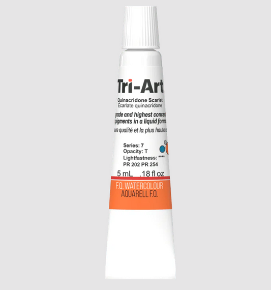 Tri-Art Watercolour 5ml Tube, Quinacridone Scarlet (Series 3)
