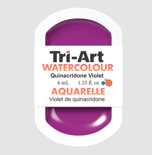 Tri-Art Watercolour 4mL Pan, Quinacridone Violet (Series 2)