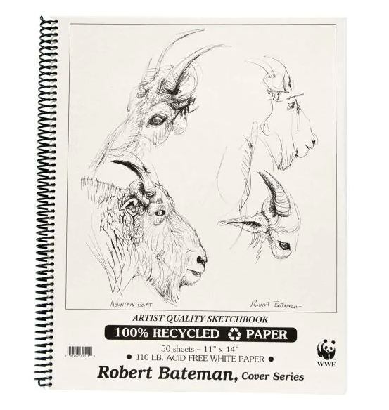 DRAWING SKETCHBOOK - Robert Bateman  11 &quot;x 14&quot;