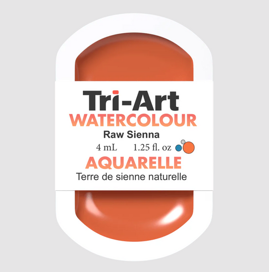 Tri-Art Watercolour 4mL Pan, Raw Sienna (Series 1)