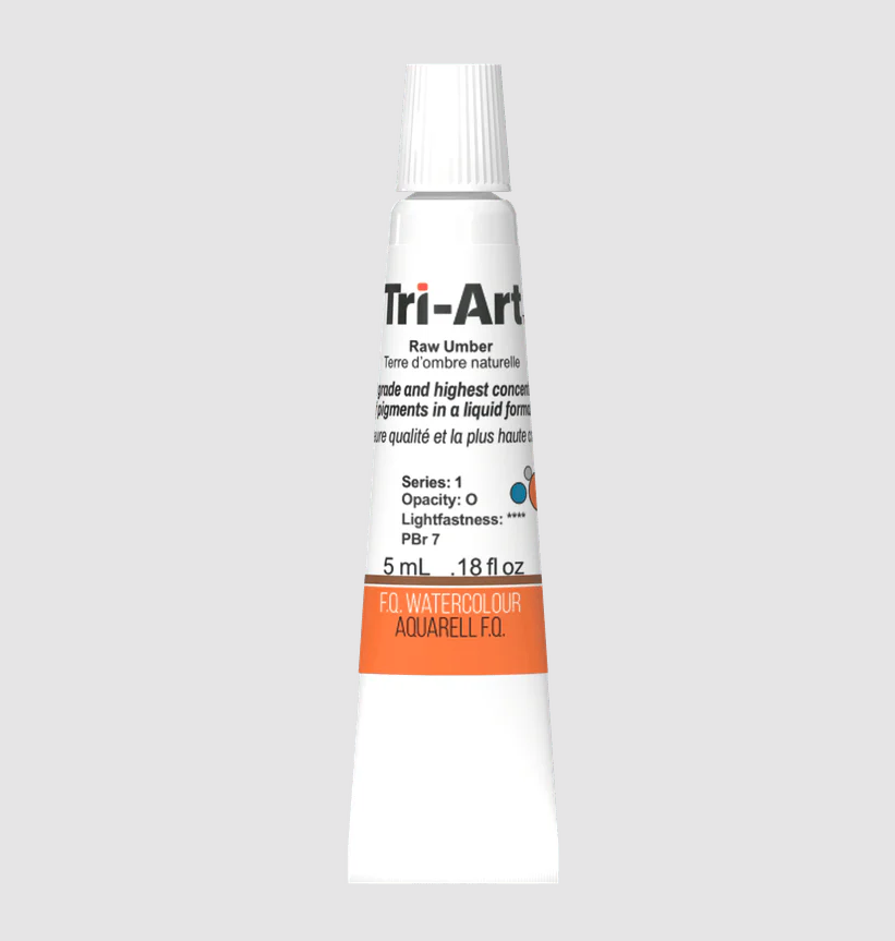 Tri-Art Watercolour 5ml Tube, Raw Umber (Series 1)