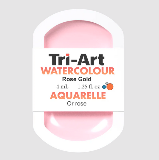 Tri-Art Watercolour 4mL Pan, Rose Gold (Series 1)