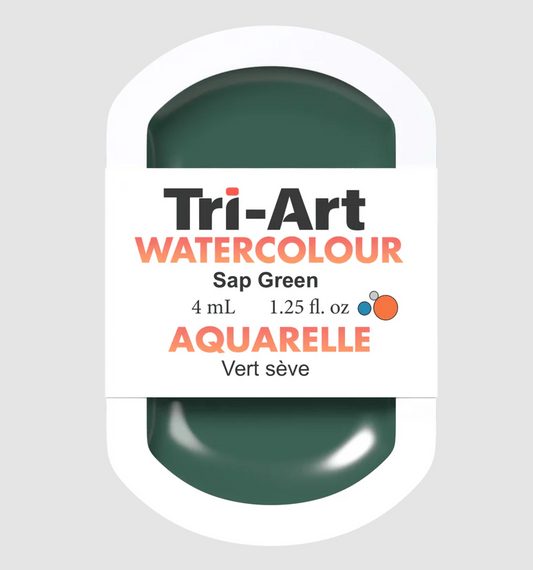 Tri-Art Watercolour 4ml Pan, Sap Green (Series 2)