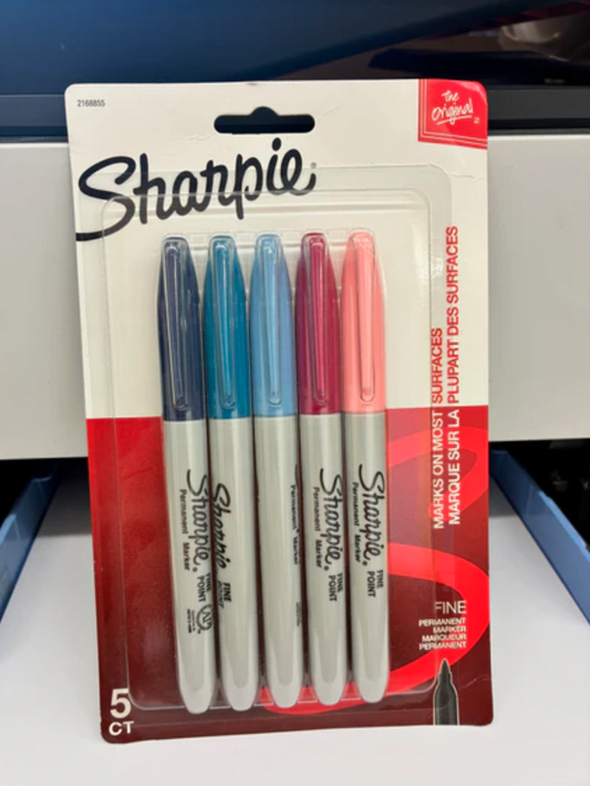 Sharpie Fine Tip Markers Multicolour (5pc)