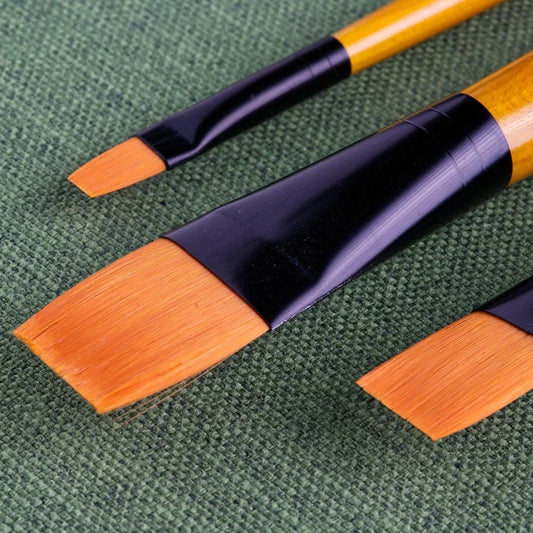 Tri-Art Synthetic Brush (Short Watercolour & Acrylic) (Flat, 8)