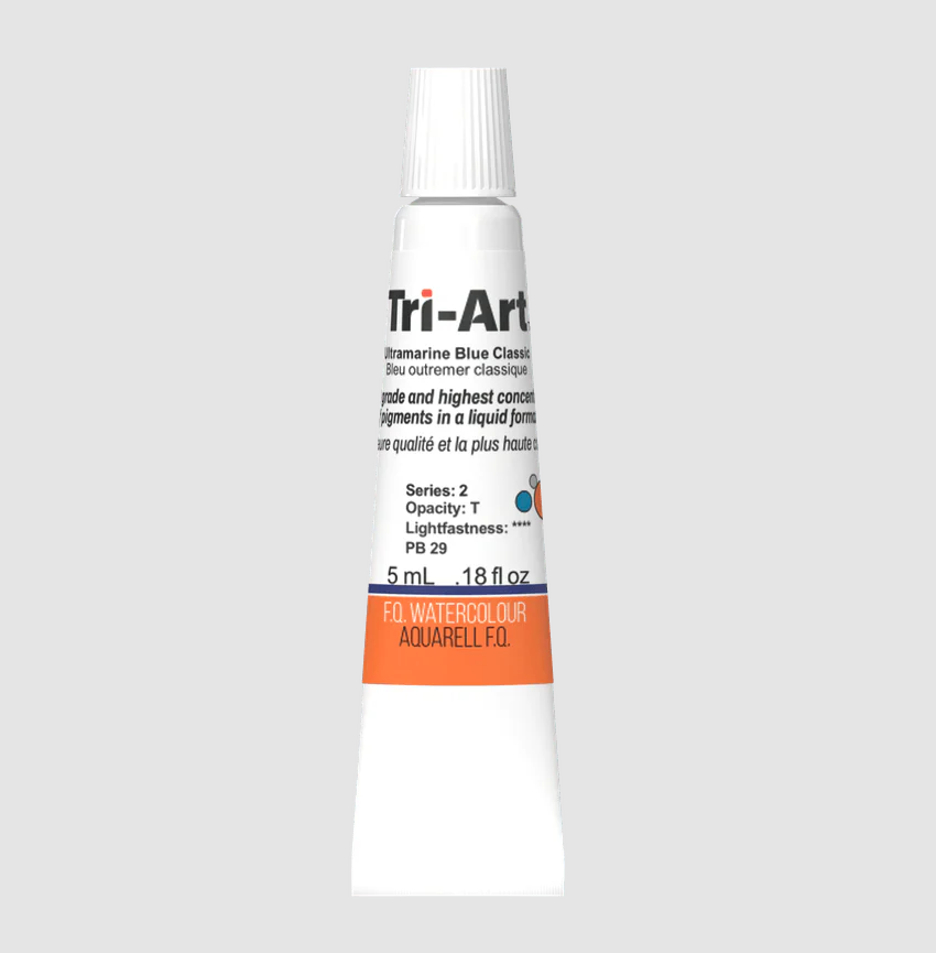 Tri-Art Watercolour 5ml Tube, Ultramarine Blue Classic (Series 1)