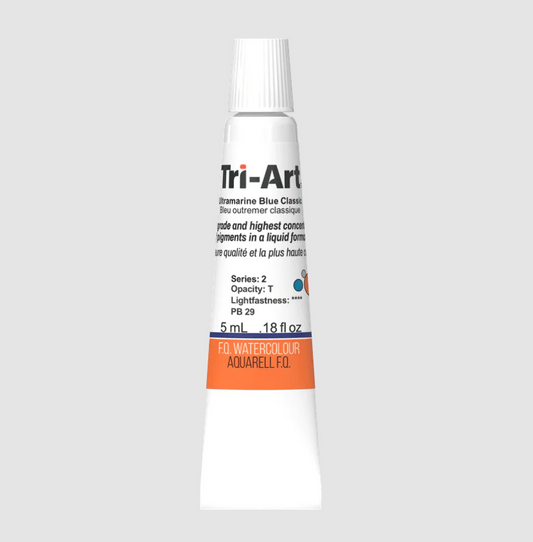 Tri-Art Watercolour 5ml Tube, Ultramarine Blue Classic (Series 1)