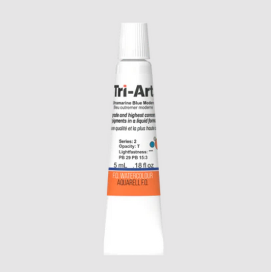 Tri-Art Watercolour 5ml Tube, Ultramarine Blue Modern (Series 1)