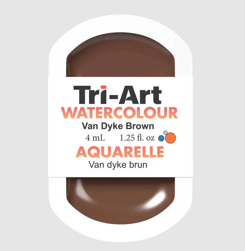 Tri-Art Watercolour 4mL Pan, Van Dyke Brown (Series 1)