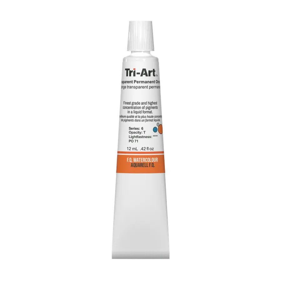 Tri-Art Water Colours - Transparent Permanent Orange