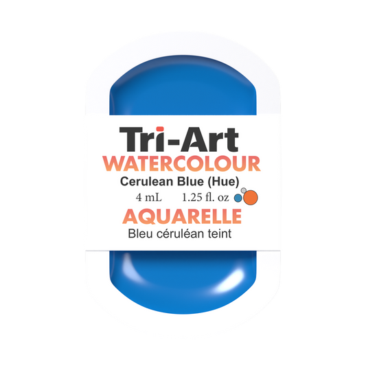 Tri-Art Water Colour Pans - Cerulean Blue Hue - 4 mL