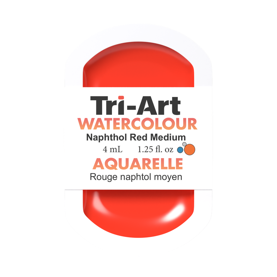 Tri-Art Water Colour Pans - Naphthol Red Medium - 4 mL