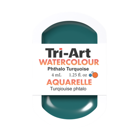 Tri-Art Water Colour Pans - Phthalo Turquoise - 4 mL