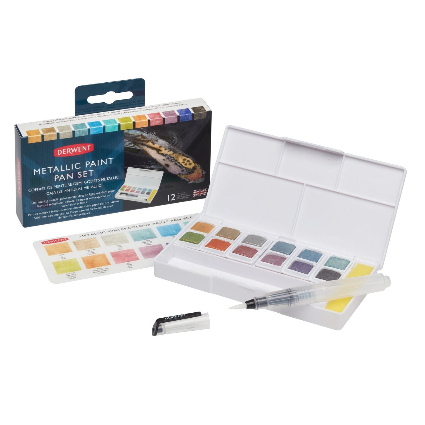 Metallic paint pan set of 12