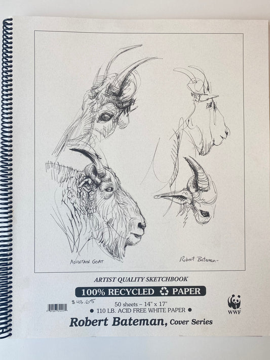 DRAWING SKETCHBOOK - Robert Bateman 14" x 17"