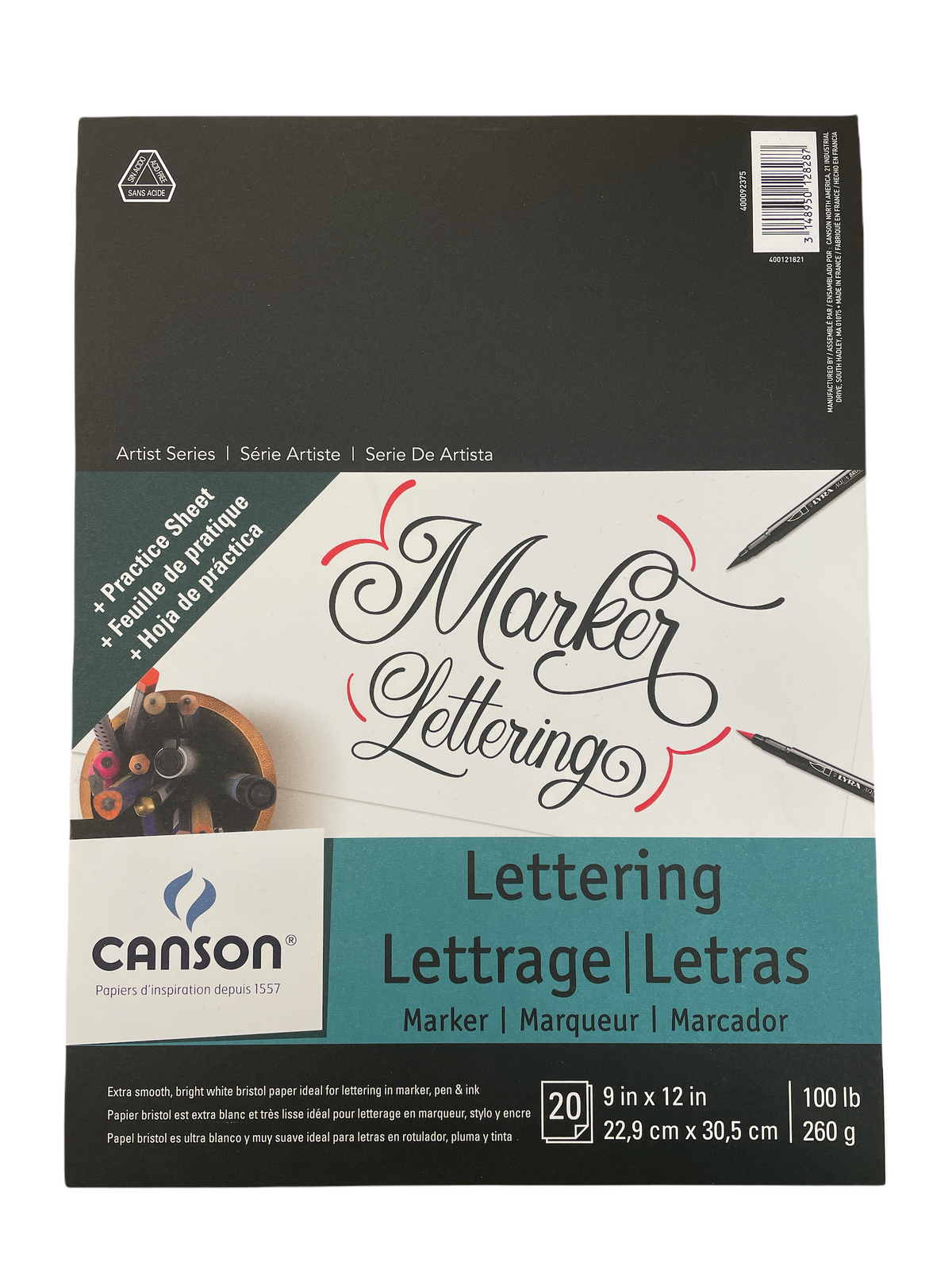 DRAWING PAD - Canson Marker Lettering Pad  9&quot; x 12&quot;